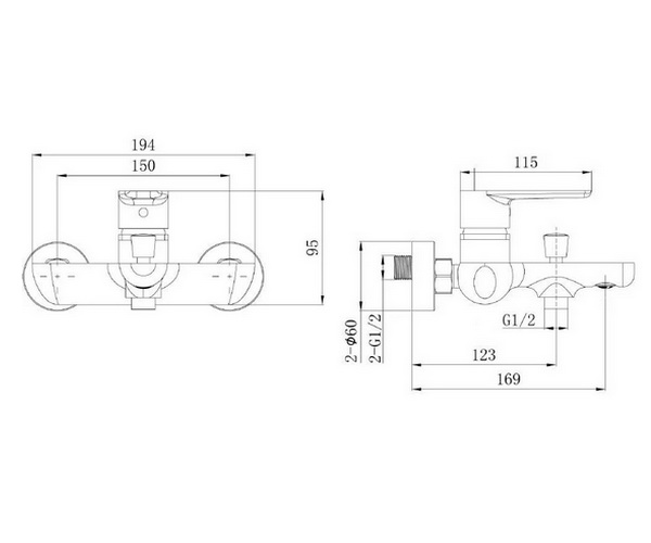 смеситель для ванны ALLEN BRAU ECLIPSE 2.0